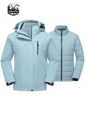 Women's 3-in-1 Ski Jacket Waterproof Padded Winter Coat